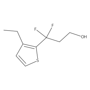 3-(3-Ethylthiophen-2-yl)-3,3-difluoropropan-1-ol Structure