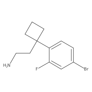 2-[1-(4-Bromo-2-fluorophenyl)cyclobutyl]ethan-1-amine Structure