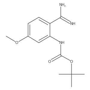 tert-butyl N-(2-carbamimidoyl-5-methoxyphenyl)carbamate结构式
