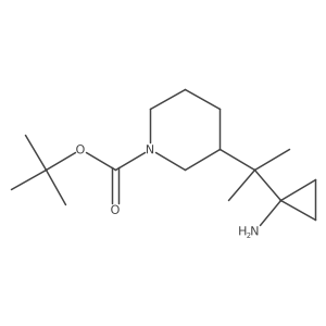 Tert-butyl 3-[2-(1-aminocyclopropyl)propan-2-yl]piperidine-1-carboxylate Structure