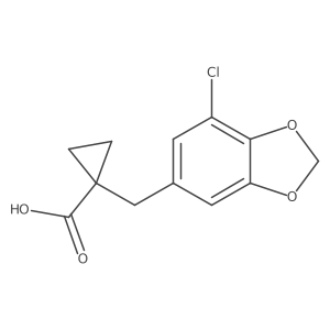 1-[(7-Chloro-1,3-dioxaindan-5-yl)methyl]cyclopropane-1-carboxylic acid结构式