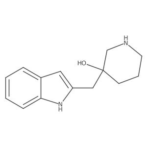 3-[(1H-indol-2-yl)methyl]piperidin-3-ol结构式