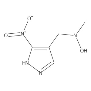 N-methyl-N-[(3-nitro-1H-pyrazol-4-yl)methyl]hydroxylamine结构式