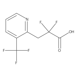2,2-Difluoro-3-[3-(trifluoromethyl)pyridin-2-yl]propanoic acid Structure