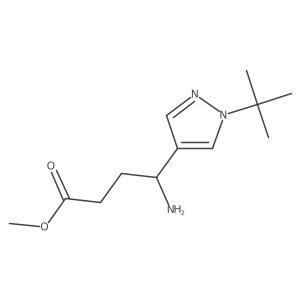 methyl 4-amino-4-(1-tert-butyl-1H-pyrazol-4-yl)butanoate结构式