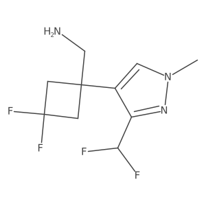 {1-[3-(difluoromethyl)-1-methyl-1H-pyrazol-4-yl]-3,3-difluorocyclobutyl}methanamine Structure