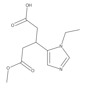 3-(1-ethyl-1H-imidazol-5-yl)-5-methoxy-5-oxopentanoic acid结构式