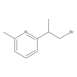 2-(1-Bromopropan-2-yl)-6-methylpyridine Structure