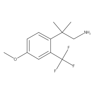 2-[4-Methoxy-2-(trifluoromethyl)phenyl]-2-methylpropan-1-amine结构式