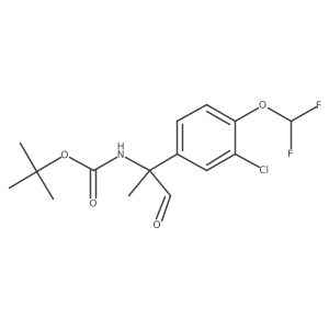 tert-butyl N-{2-[3-chloro-4-(difluoromethoxy)phenyl]-1-oxopropan-2-yl}carbamate结构式