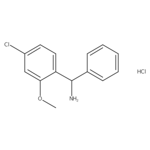 (4-Chloro-2-methoxyphenyl)(phenyl)methanamine hydrochloride Structure