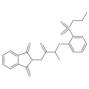 1,3-dioxo-2,3-dihydro-1H-isoindol-2-yl 2-{[2-(propane-1-sulfonyl)phenyl]sulfanyl}propanoate结构式