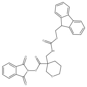 1,3-dioxo-2,3-dihydro-1H-isoindol-2-yl 3-[({[(9H-fluoren-9-yl)methoxy]carbonyl}amino)methyl]oxane-3-carboxylate Structure
