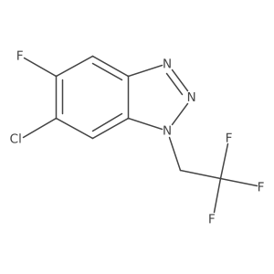6-chloro-5-fluoro-1-(2,2,2-trifluoroethyl)-1H-1,2,3-benzotriazole结构式