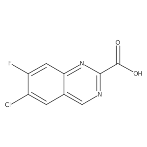 6-Chloro-7-fluoro-quinazoline-2-carboxylic acid结构式