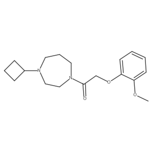 1-(4-Cyclobutyl-1,4-diazepan-1-yl)-2-(2-methoxyphenoxy)ethan-1-one Structure