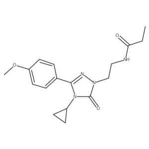 N-(2-(4-cyclopropyl-3-(4-methoxyphenyl)-5-oxo-4,5-dihydro-1H-1,2,4-triazol-1-yl)ethyl)propionamide Structure