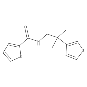 N-(2-methyl-2-(thiophen-3-yl)propyl)thiophene-2-carboxamide结构式