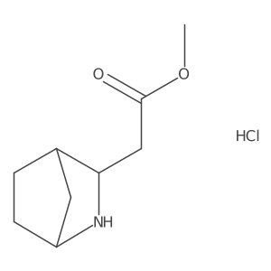 Methyl 2-[(1R,3R,4S)-2-azabicyclo[2.2.1]heptan-3-yl]acetate;hydrochloride结构式