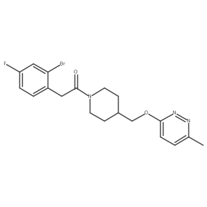 2-(2-Bromo-4-fluorophenyl)-1-(4-{[(6-methylpyridazin-3-yl)oxy]methyl}piperidin-1-yl)ethan-1-one Structure