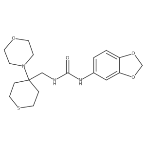 3-(2H-1,3-benzodioxol-5-yl)-1-{[4-(morpholin-4-yl)thian-4-yl]methyl}urea Structure