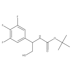 tert-butyl N-[2-hydroxy-1-(3,4,5-trifluorophenyl)ethyl]carbamate结构式