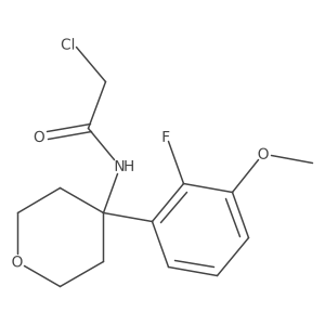 2-Chloro-N-[4-(2-fluoro-3-methoxyphenyl)oxan-4-yl]acetamide结构式
