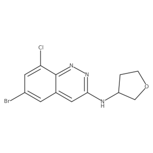 6-Bromo-8-chloro-N-(tetrahydrofuran-3-yl)cinnolin-3-amine结构式