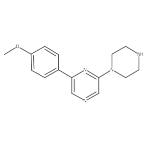 2-(4-Methoxyphenyl)-6-piperazin-1-ylpyrazine结构式