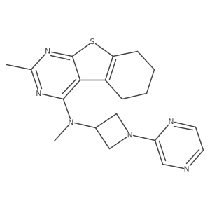 N,2-Dimethyl-N-(1-pyrazin-2-ylazetidin-3-yl)-5,6,7,8-tetrahydro-[1]benzothiolo[2,3-d]pyrimidin-4-amine Structure