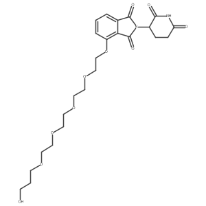 2-(2,6-Dioxopiperidin-3-yl)-4-[2-[2-[2-[2-(3-hydroxypropoxy)ethoxy]ethoxy]ethoxy]ethoxy]isoindole-1,3-dione Structure