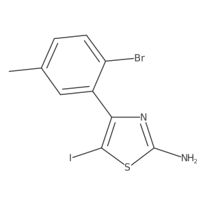 4-(2-Bromo-5-methylphenyl)-5-iodothiazol-2-amine结构式