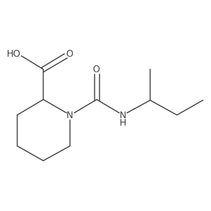 1-(Butan-2-ylcarbamoyl)piperidine-2-carboxylic acid Structure