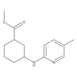 rac-methyl (1R,3S)-3-[(5-methylpyridin-2-yl)amino]cyclohexane-1-carboxylate Structure