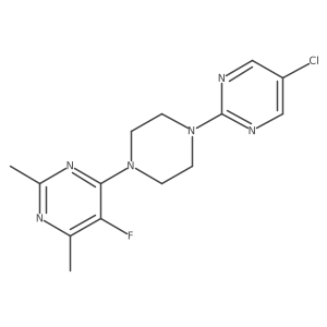 4-[4-(5-Chloropyrimidin-2-yl)piperazin-1-yl]-5-fluoro-2,6-dimethylpyrimidine结构式