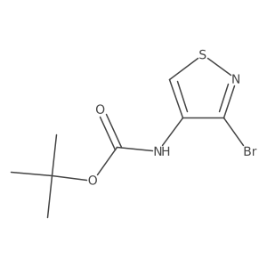 tert-butyl N-(3-bromo-1,2-thiazol-4-yl)carbamate结构式