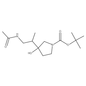 Tert-butyl 3-(1-acetamidopropan-2-yl)-3-hydroxypyrrolidine-1-carboxylate Structure