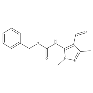 benzyl N-(4-formyl-1,3-dimethyl-1H-pyrazol-5-yl)carbamate Structure
