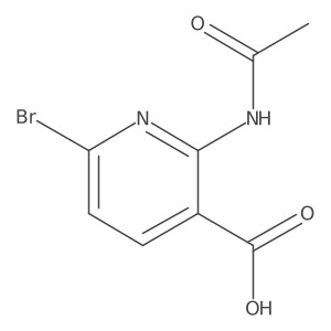 6-Bromo-2-acetamidopyridine-3-carboxylic acid结构式