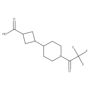 1-[1-(2,2,2-Trifluoroacetyl)piperidin-4-yl]azetidine-3-carboxylic acid结构式