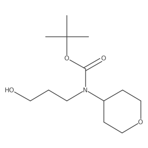 tert-butyl N-(3-hydroxypropyl)-N-(oxan-4-yl)carbamate结构式
