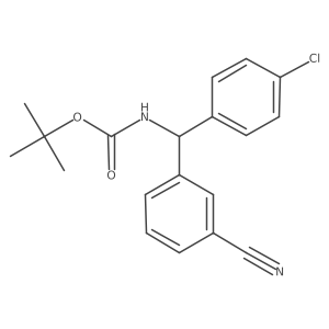 tert-butyl N-[(4-chlorophenyl)(3-cyanophenyl)methyl]carbamate Structure