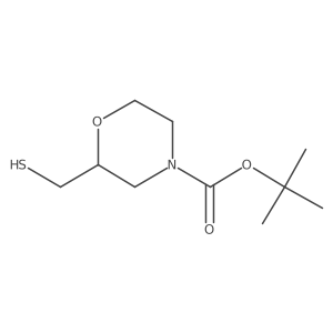 tert-butyl (2S)-2-(sulfanylmethyl)morpholine-4-carboxylate结构式