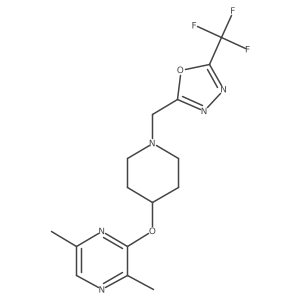 2,5-Dimethyl-3-[(1-{[5-(trifluoromethyl)-1,3,4-oxadiazol-2-yl]methyl}piperidin-4-yl)oxy]pyrazine Structure