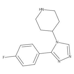 4-[3-(4-fluorophenyl)-4H-1,2,4-triazol-4-yl]piperidine Structure