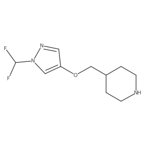 4-({[1-(difluoromethyl)-1H-pyrazol-4-yl]oxy}methyl)piperidine Structure