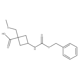 3-{[(Benzyloxy)carbonyl]amino}-1-[(methylsulfanyl)methyl]cyclobutane-1-carboxylic acid结构式