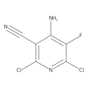 4-Amino-2,6-dichloro-5-fluoro-3-pyridinecarbonitrile结构式