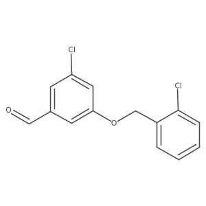 3-Chloro-5-[(2-chlorophenyl)methoxy]benzaldehyde结构式
