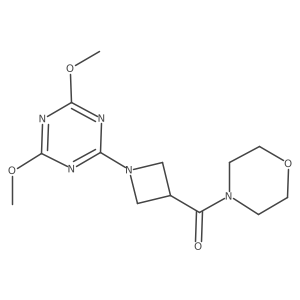 2,4-Dimethoxy-6-[3-(morpholine-4-carbonyl)azetidin-1-yl]-1,3,5-triazine结构式